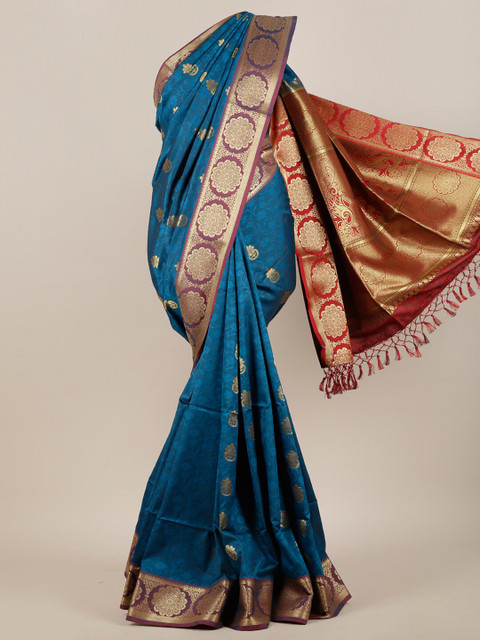 

Pothys Blue Woven Design Art Silk Saree