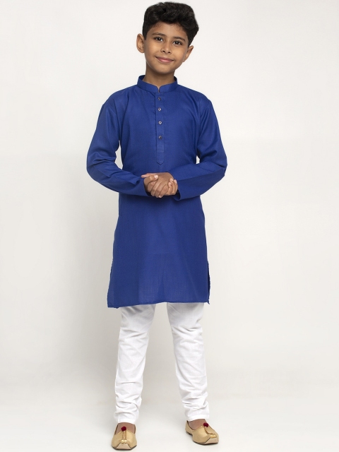 

KRAFT INDIA Boys Blue Pleated Kurta with Pyjamas