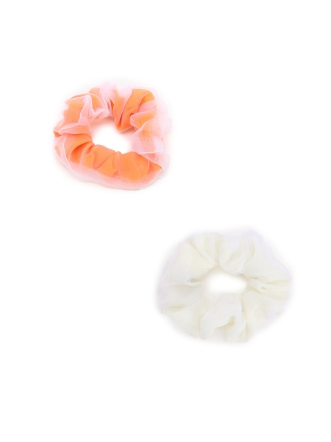 

FOREVER 21 Women White & Orange Hairband - Pack of 2