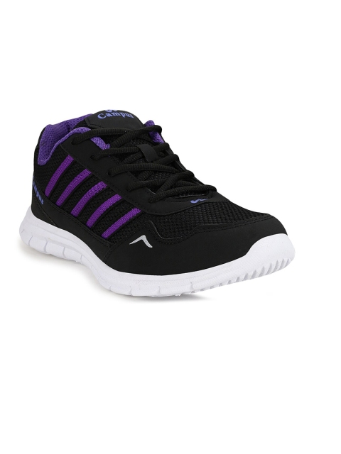 

Campus Women Black Mesh Running Non-Marking Shoes