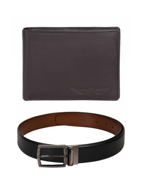 

CHRISTOPOLO Men Leather Accessory Gift Set, Black