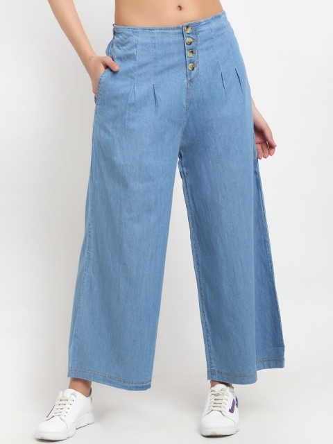 

ANAISA Women Blue Cropped Palazzos
