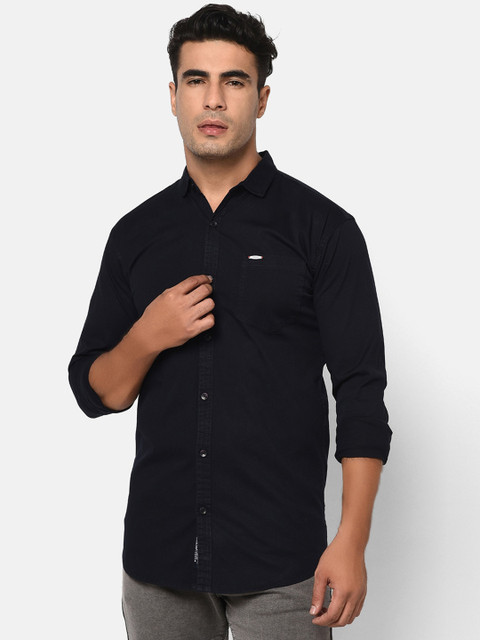 

V2 Value & Variety Men Navy Blue Slim Fit Casual Shirt