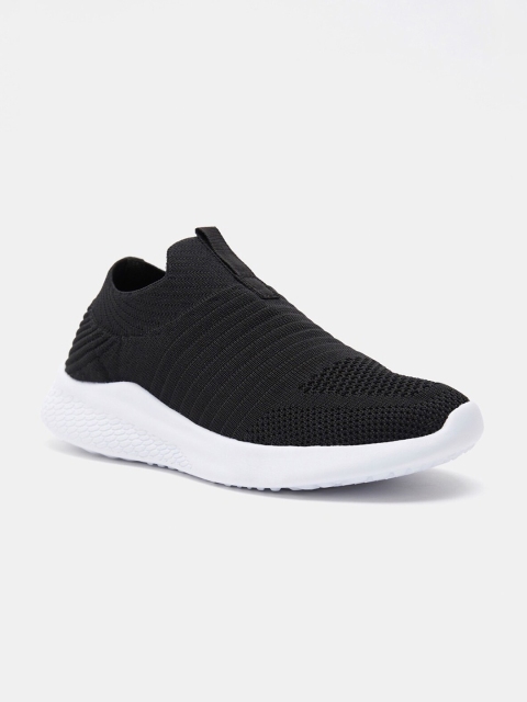 

shoexpress Girls Black Textile Walking Non-Marking Shoes