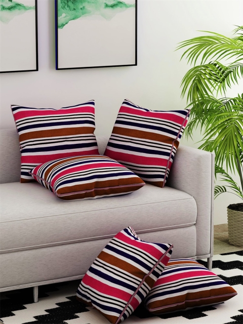 

Salona Bichona Multi Set of 5 Striped Square Cushion Covers