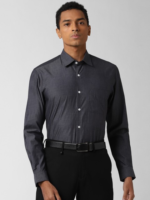

Peter England Elite Men Grey Cotton Formal Shirt