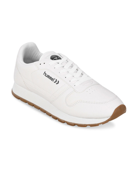 

hummel Unisex White Perforations PU Sneakers
