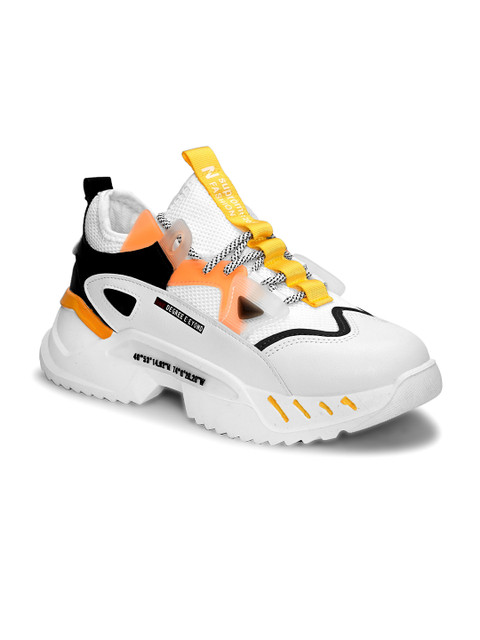 

San Frissco Men Tan Leather Running Non-Marking Shoes