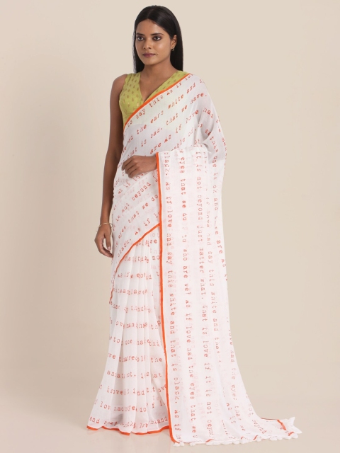 

Suta White & Pink Pure Cotton Saree