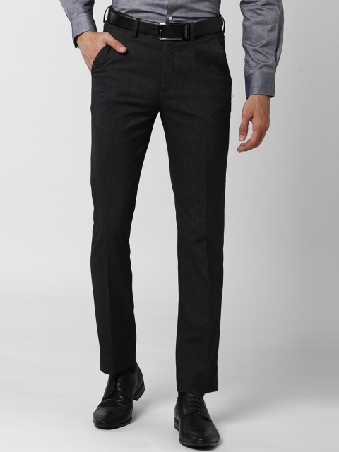 

Peter England Men Solid Grey Formal Trousers