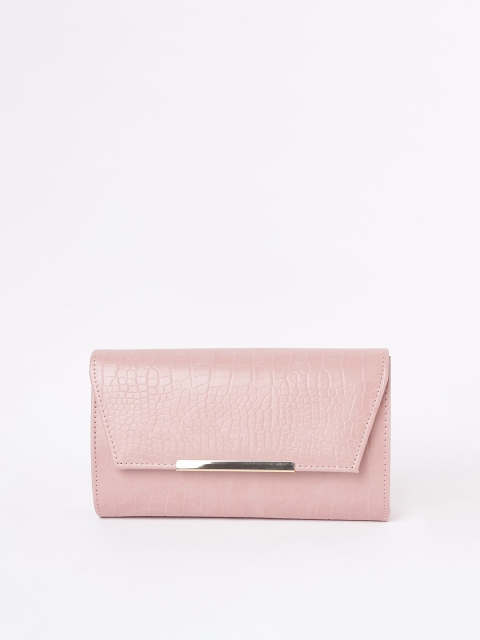 

CODE by Lifestyle Pink Textured Envelope Clutch