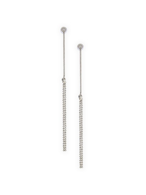 

Adwitiya Collection Silver Contemporary Drop Earrings
