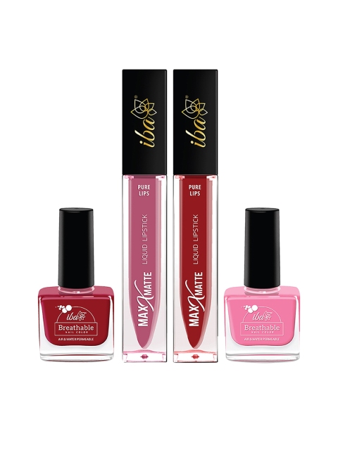 

Iba Lips & Tips Combo - Red & Pink