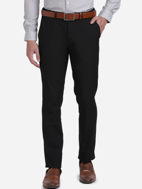 

Crocodile Men Black Slim Fit Formal Trousers