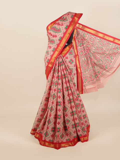 

Pothys Pink & Red Printed Saree