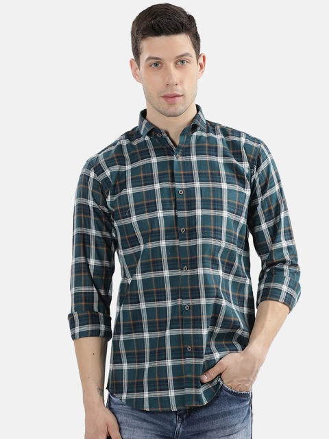 

V2 Value & Variety Men Blue Slim Fit Tartan Checks Checked Casual Shirt