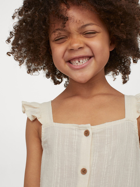 

H&M Girls Beige Cotton Dress
