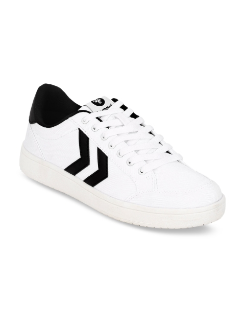 

hummel Unisex White Striped Sneakers