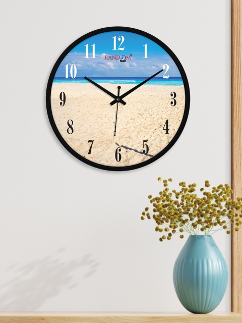 

RANDOM Black & Blue Colourblocked 24 cm Analogue Wall Clock