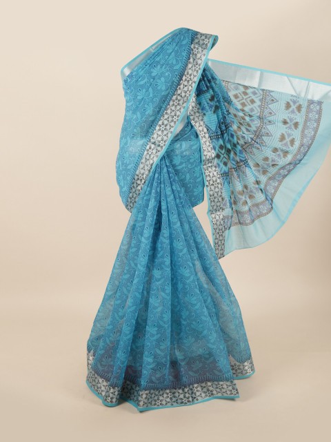 

Pothys Blue & Black Floral Saree