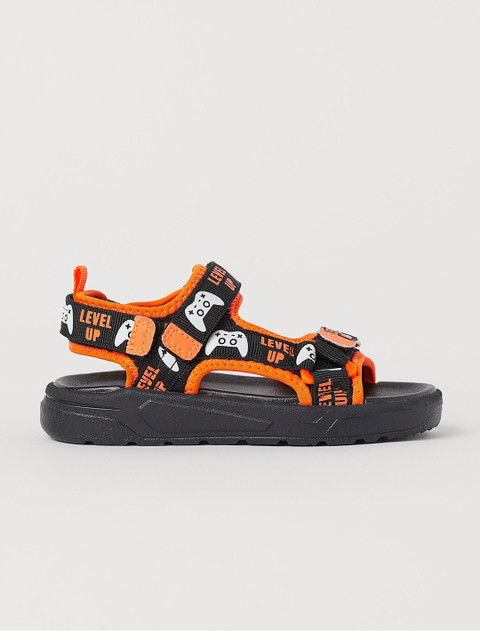 

H&M Boys Black & Orange Scuba Sandals