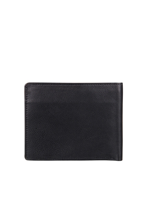 

Leather Zentrum Men Black Textured Leather Two Fold Wallet