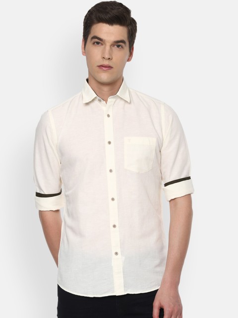 

Van Heusen Sport Men Cream Slim Fit Casual Shirt