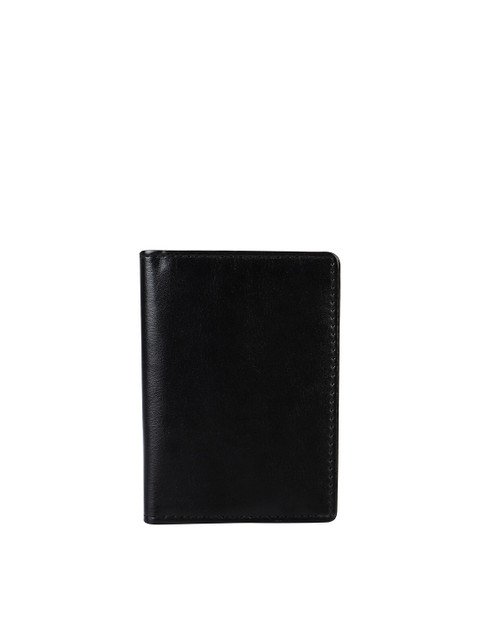 

Swiss Design Unisex Black Textured Leather Card Holder
