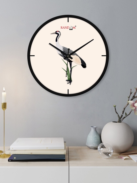 

RANDOM Off White Printed Contemporary Wall Clock