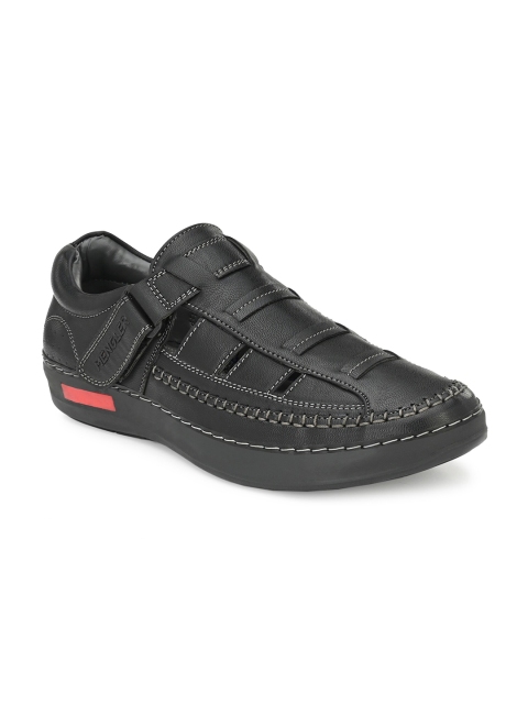MENGLER Men Black Shoe-Style Sandals