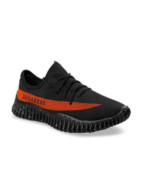 

Woakers Men Black Colourblocked Sneakers