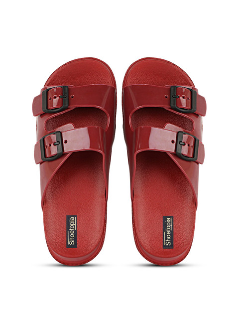 

Shoetopia Women Red Sliders