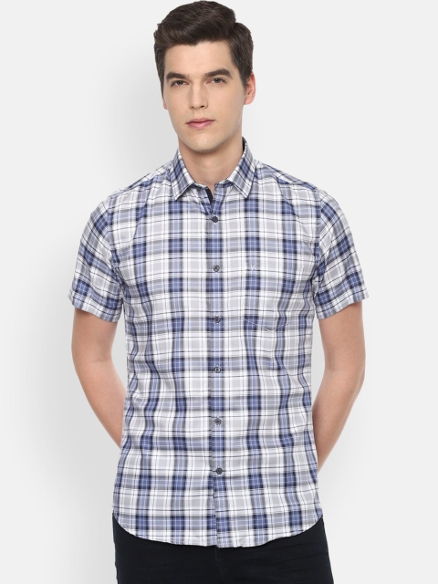 

Van Heusen Sport Men Blue Slim Fit Checked Casual Shirt