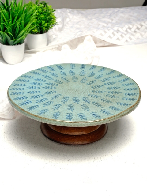 

Fabindia Blue & 1 Pieces Printed Ceramic Glossy Plates