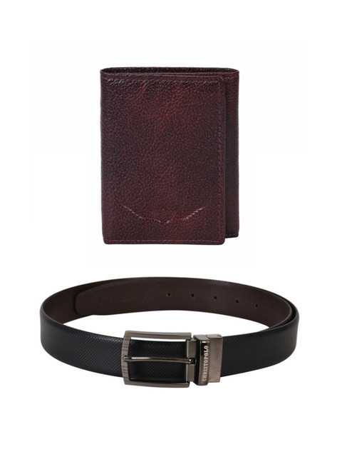 

CHRISTOPOLO Men Leather Accessory Gift Set, Black