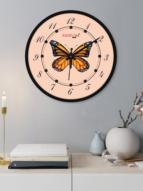 

RANDOM Black & Pink Printed Contemporary 24 cm Analogue Wall Clock
