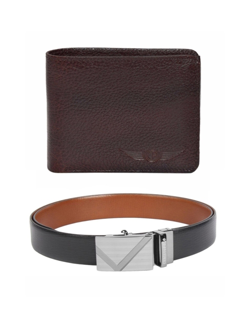 

CHRISTOPOLO Men Leather Accessory Gift Set, Black