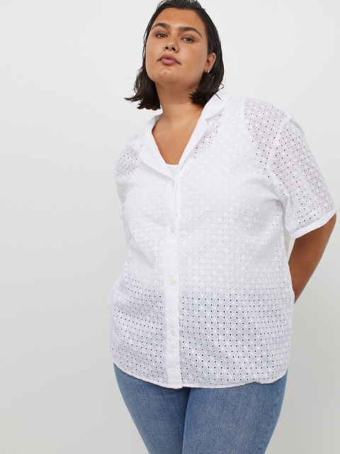 

H&M+ Womens White Resort shirt