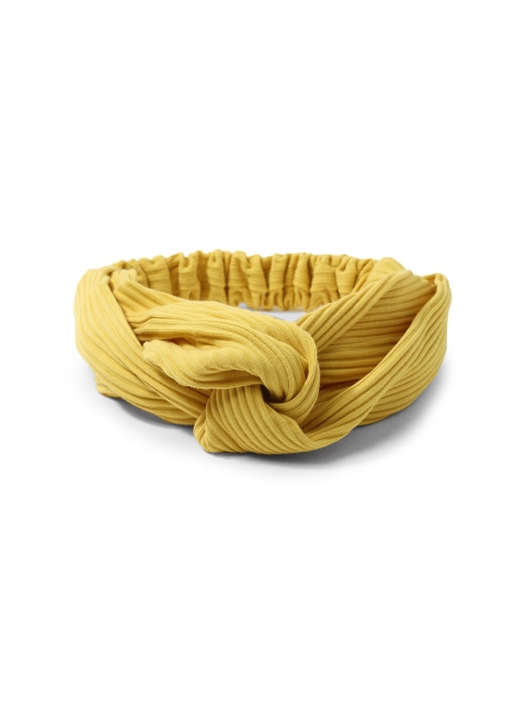 

FOREVER 21 Women Yellow Twisted Hairband