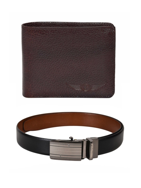 

CHRISTOPOLO Men Leather Accessory Gift Set, Black
