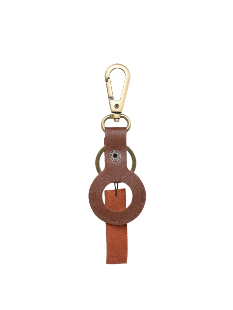 

MERECER MELHOR Brown Solid Genuine Leather Air Tag Key Chain