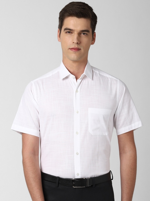 

Peter England Men White Checked Casual Shirt