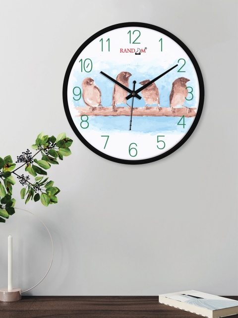 

RANDOM Black & Blue Printed 24.13 cm Contemporary Wall Clock