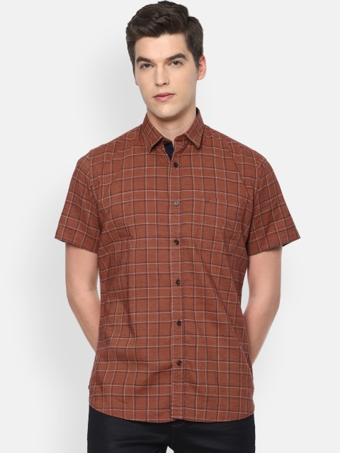 

Van Heusen Sport Men Cream Slim Fit Checked Casual Shirt