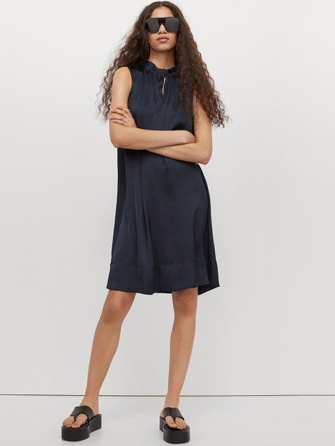 

H&M Women Blue Satin Dress