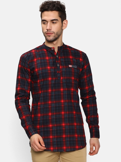 

V2 Value & Variety Men Red & Blue Kurta