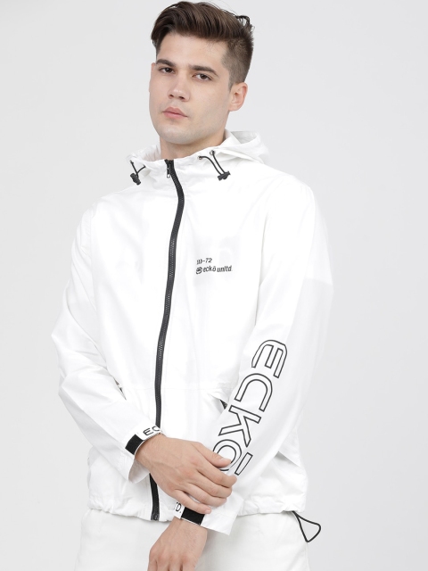 

Ecko Unltd Men White Sporty Jacket with Embroidered