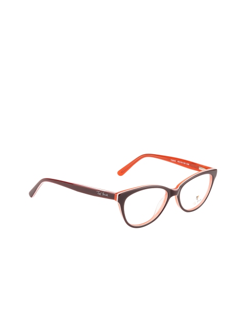 

Ted Smith Women Maroon & Orange Full Rim Cateye Frames