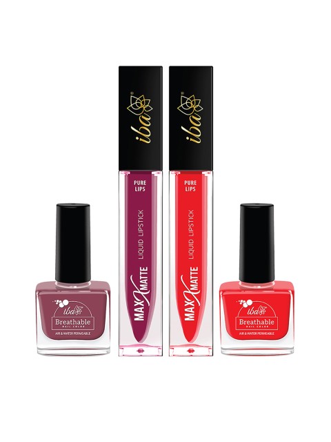 

Iba Lips & Tips Combo - Red & Plum
