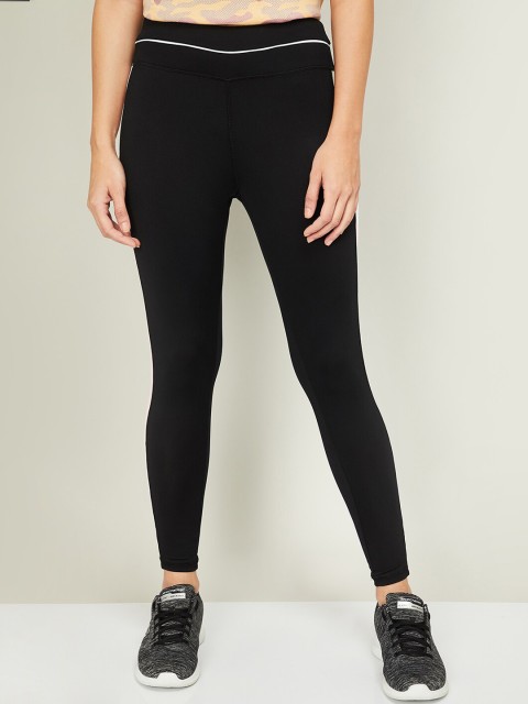 

Kappa Women Black Solid Ankle-Length Tights
